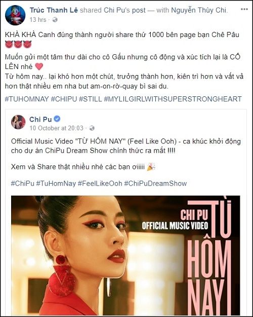Loạt sao Việt treo status khi Chi Pu “chào sân” MV đầu tay trong vai trò ca sĩ - Ảnh 4