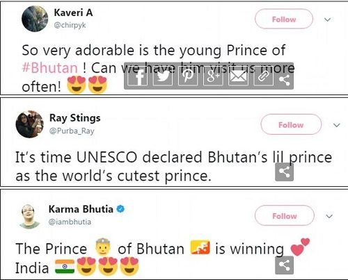 Đến thăm Ấn Độ, Hoàng tử bé Bhutan “đốn tim” cư dân mạng - Ảnh 3