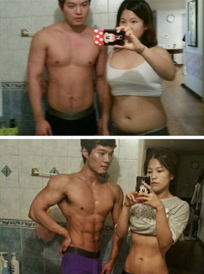 Cặp đôi người Hàn Quốc "lột xác" ngoạn mục sau khi giảm cân - Ảnh 5