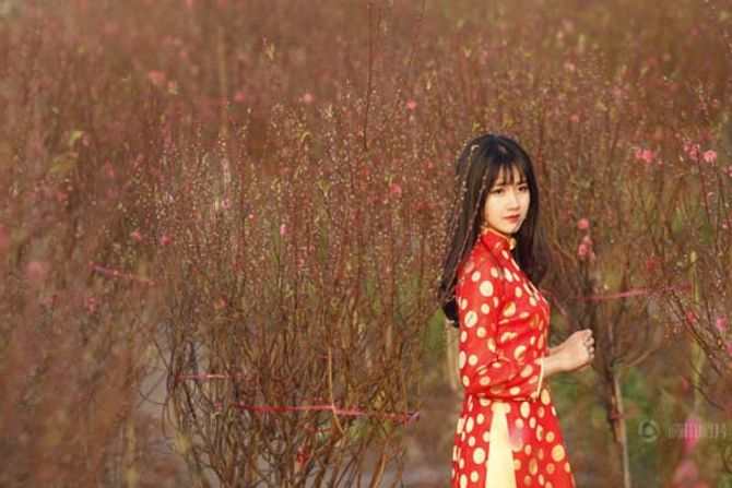 "Cô bé trà sữa" của Việt Nam được báo Trung ca ngợi là "nữ thần hoa đào" - Ảnh 2
