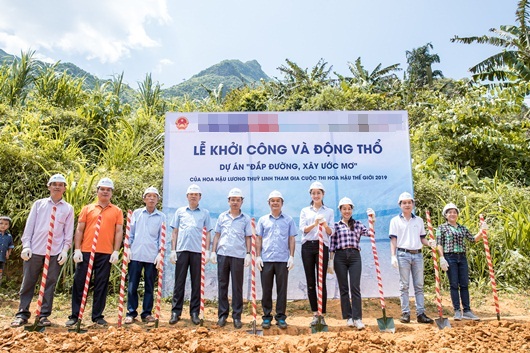 Lương Thùy Linh khởi động dự án nhân ái, mang 700 tấn vật liệu làm đường lên núi - Ảnh 5