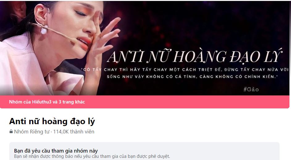 Xuất hiện group hơn 100.000 anti-fan trên Facebook: Hương Giang có được khởi kiện? - Ảnh 1