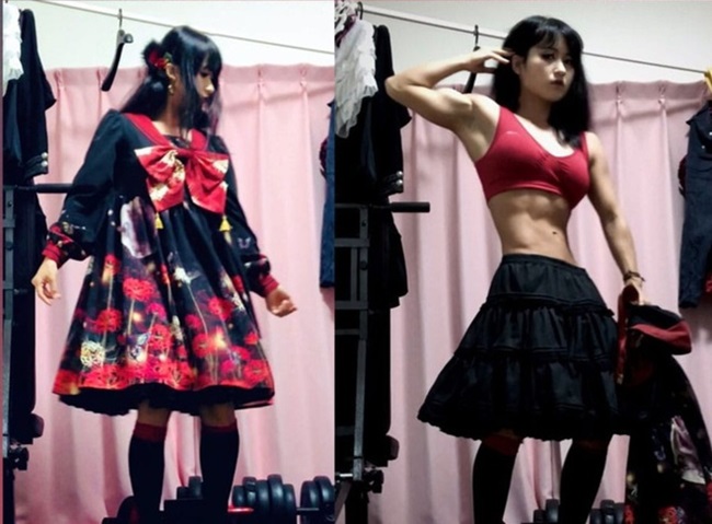 Nàng Lolita Nhật Bản để lộ hình thể cơ bắp như vận động viên cử tạ - Ảnh 2.