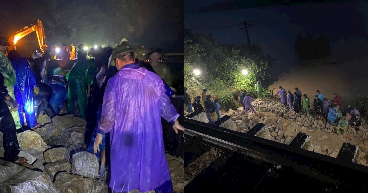 Tin trong nước - Hơn 100 công nhân trắng đêm khắc phục sự cố sạt lở đường sắt tại Hà Tĩnh (Hình 3).