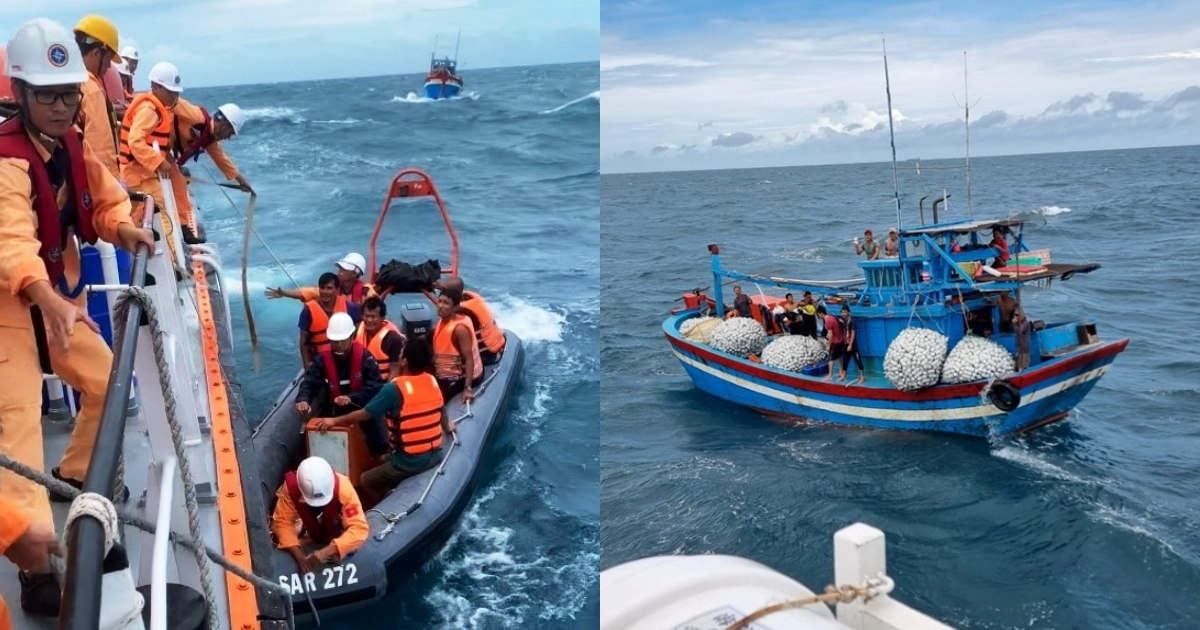 Tin trong nước - Tàu cá chìm trên biển Côn Đảo, 10 ngư dân gặp nạn được giải cứu 