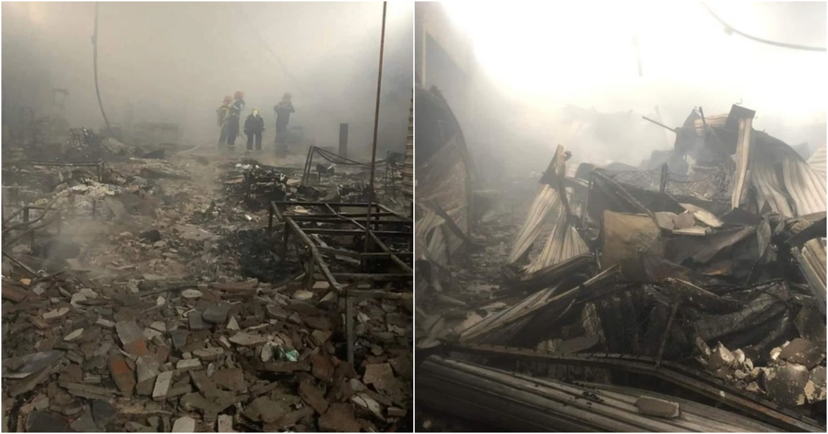 Tin trong nước - Hơn 300 gian hàng bị thiêu rụi trong vụ cháy chợ Khe Tre ở Thừa Thiên - Huế