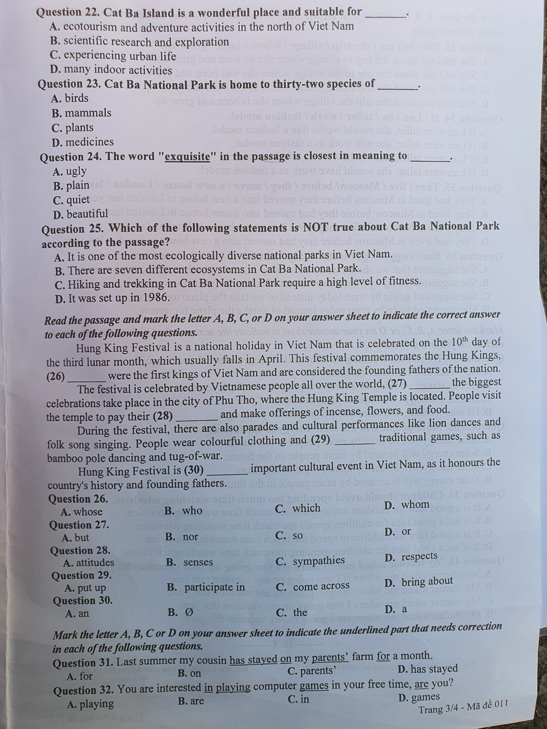 Tuyển sinh - Du học - Cập nhật đề thi, đáp án gợi ý môn Tiếng Anh vào lớp 10 tại Hà Nội chuẩn nhất, chi tiết nhất (Hình 3).