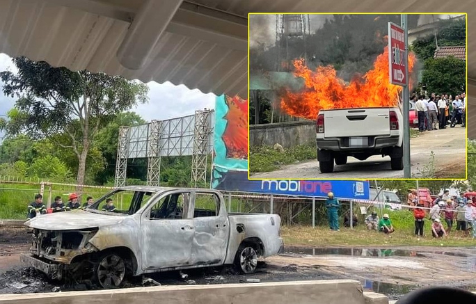 Tin tức - Nguyên nhân đằng sau vụ tài xế tử vong trong ô tô bán tải bốc cháy ở Lâm Đồng 