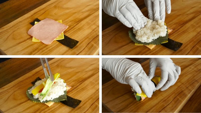 Ăn - Chơi - Mách bạn cách làm sandwich kimbap đủ màu sắc, vừa ngon, vừa dễ chế biến (Hình 5).