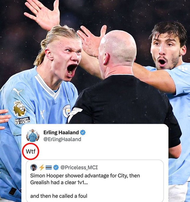 Bóng đá - Erling Haaland đối mặt với án phạt nặng sau khi chỉ trích trọng tài trên mạng xã hội, HLV Pep Guardiola nói gì?