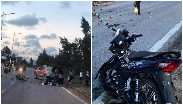 Tin trong nước - Hiện trường vụ hai xe máy va chạm ở Nghệ An, 5 học sinh thương vong