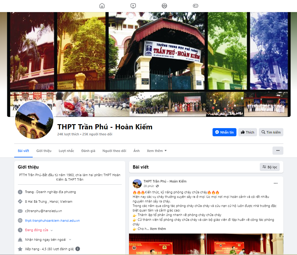 Chuyện học đường - Fanpage Trường THPT Trần Phú - Hoàn Kiếm (Hà Nội) bị giả mạo (Hình 2).