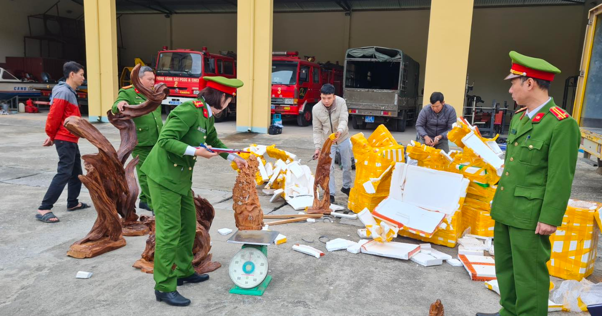 An ninh - Hình sự - Dùng xe thư báo để vận chuyển gỗ lậu ở Hà Giang
