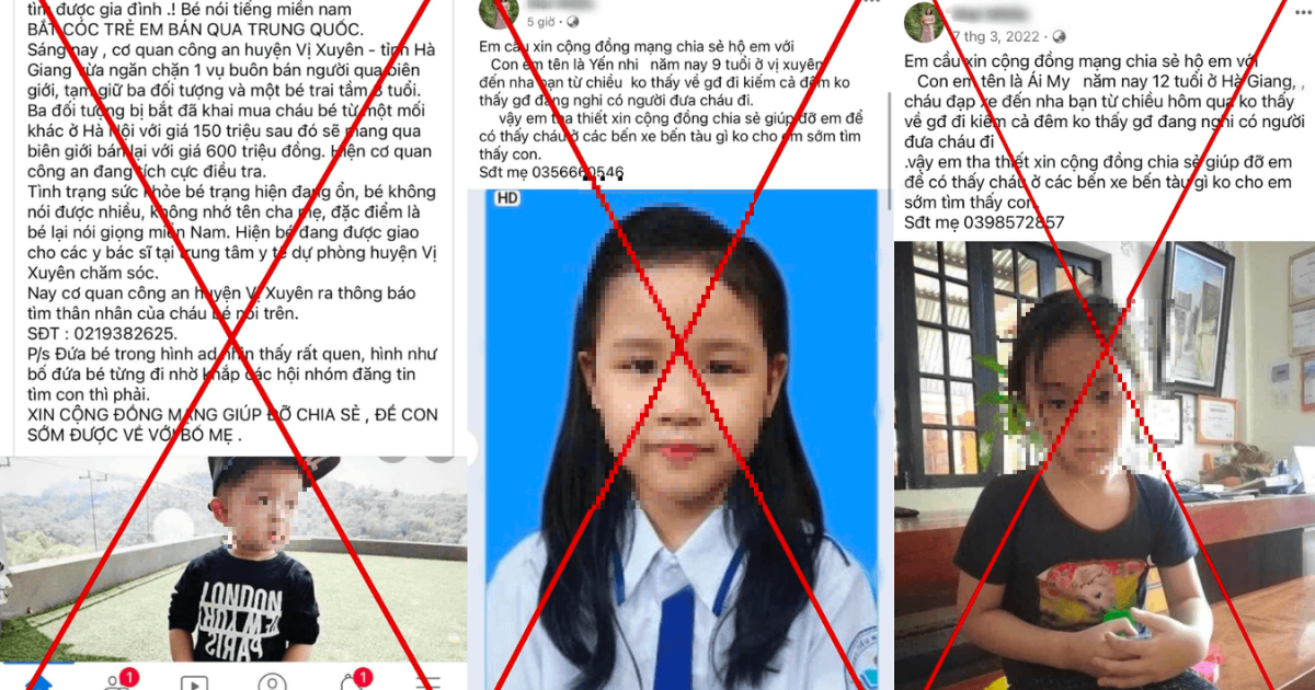An ninh - Hình sự - Xuất hiện hàng loạt thông tin giả “tìm trẻ lạc” trên Facebook 