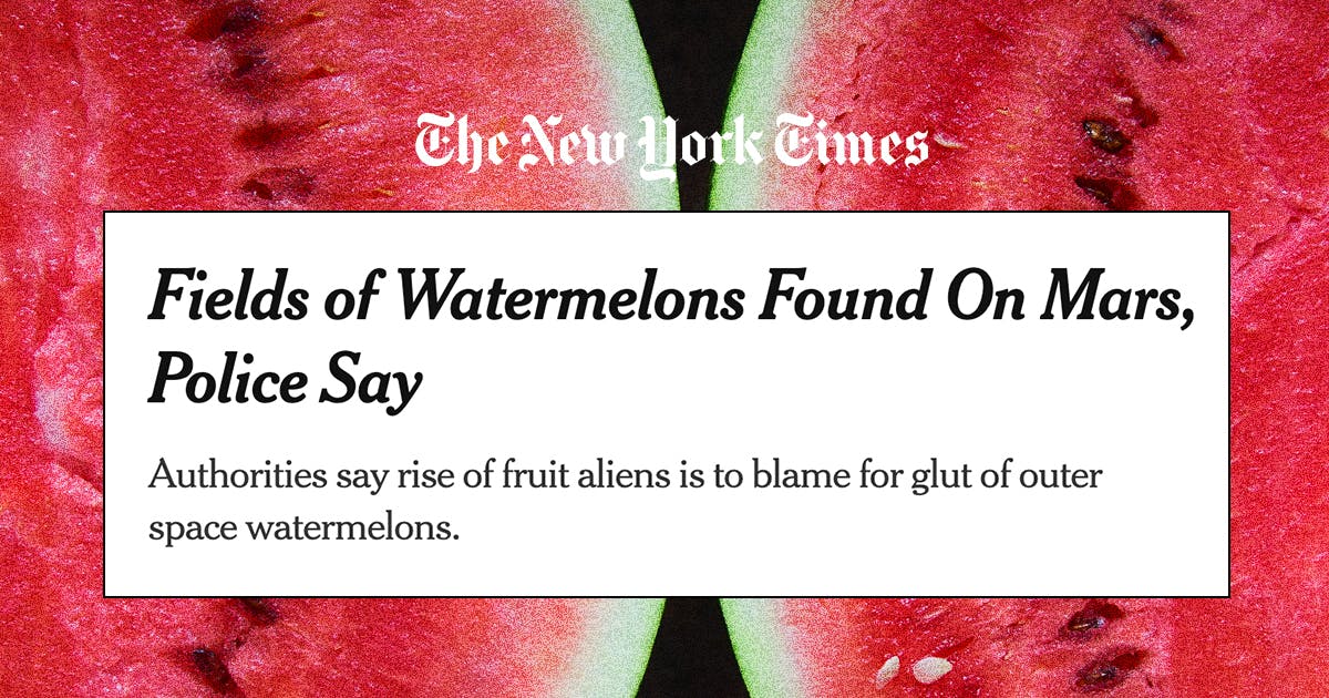 Tin thế giới - Vừa đăng tin về vườn dưa hấu trên sao Hoả, New York Times đã vội xoá vì lý do khiến nhiều người bật cười