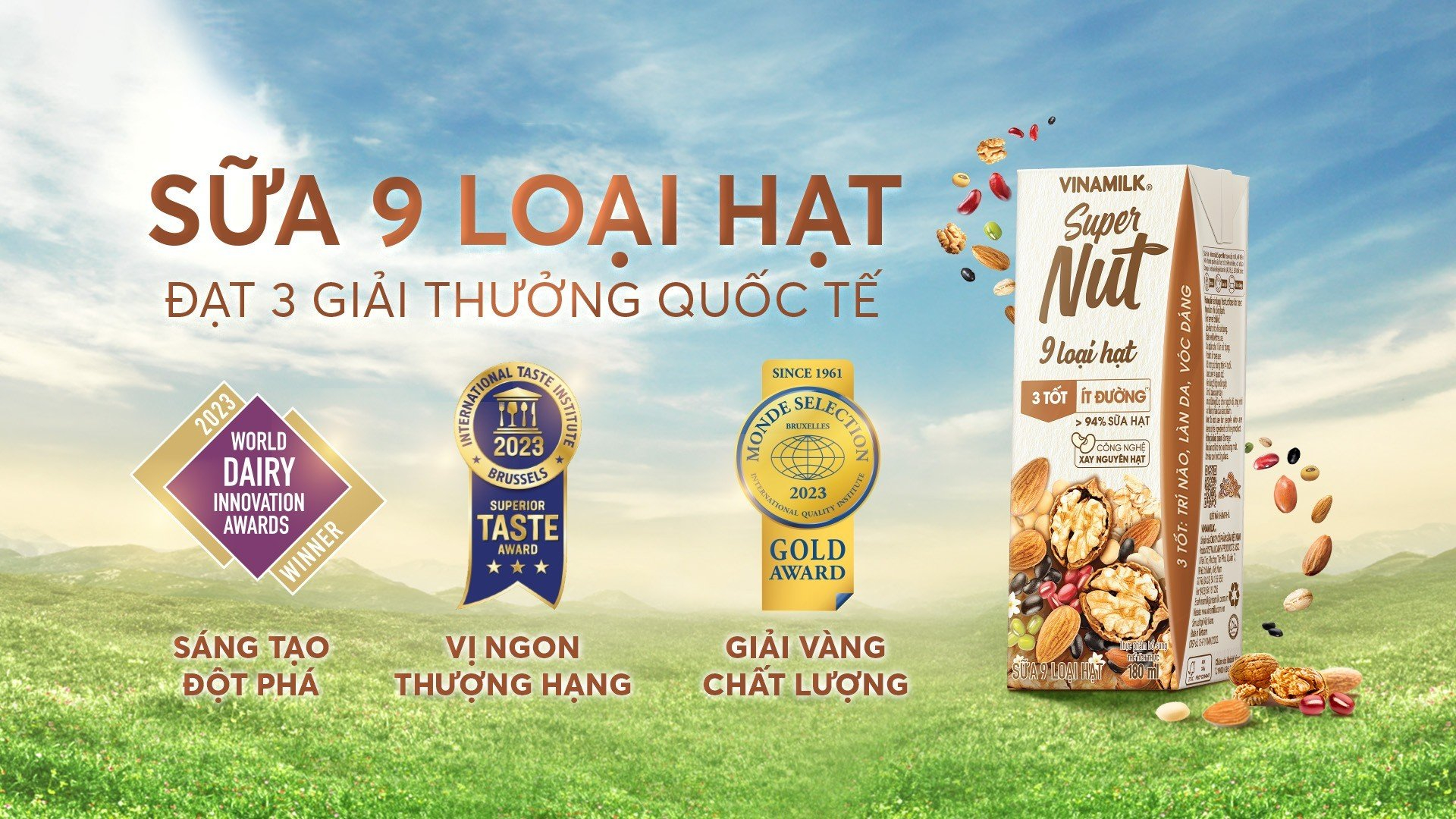 Kinh tế - Bộ sưu tập giải thưởng quốc tế “khủng” của sản phẩm mới ra mắt nhà Vinamilk – Sữa hạt Super Nut