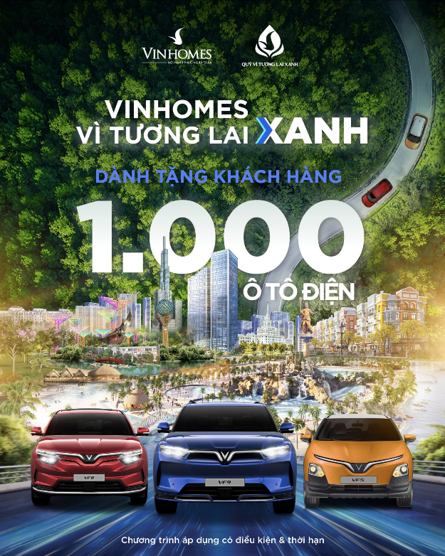 Kinh tế - Vinhomes tặng 1000 ô tô điện VinFast cho khách hàng