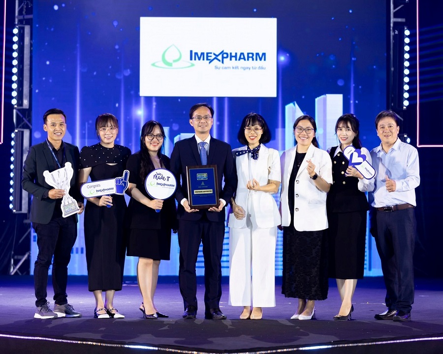 Cần biết - Imexpharm được vinh danh là Top 5 công ty có môi trường làm việc tốt nhất Việt Nam