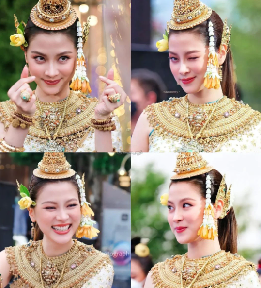 Giải trí - Xuýt xoa trước nhan sắc của ngọc nữ Thái Lan Baifern tại lễ hội té nước (Hình 4).