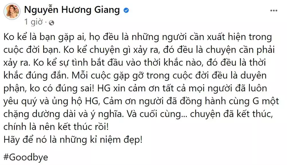 Giải trí - Nghi vấn Hương Giang xác nhận chia tay Đình Tú sau hơn 5 năm hẹn hò