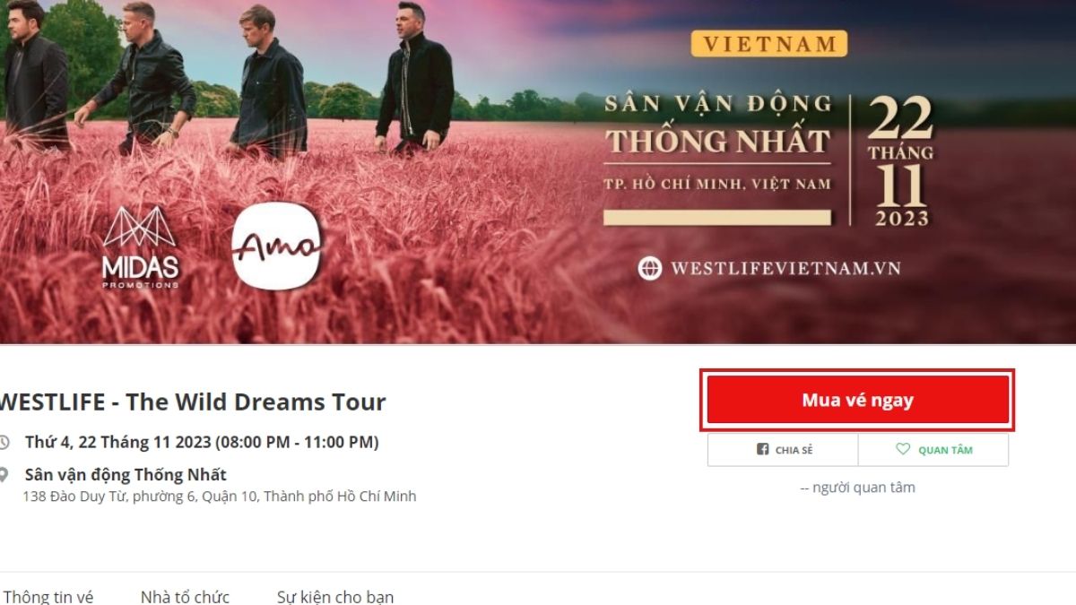 Tin tức giải trí - Những điều cần lưu ý khi mua vé concert Westlife tại Việt Nam (Hình 9).