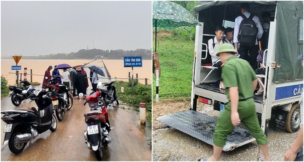 Chuyện học đường - Áp thấp nhiệt đới gây mưa lớn, hơn 4.000 học sinh Hương Khê phải nghỉ học