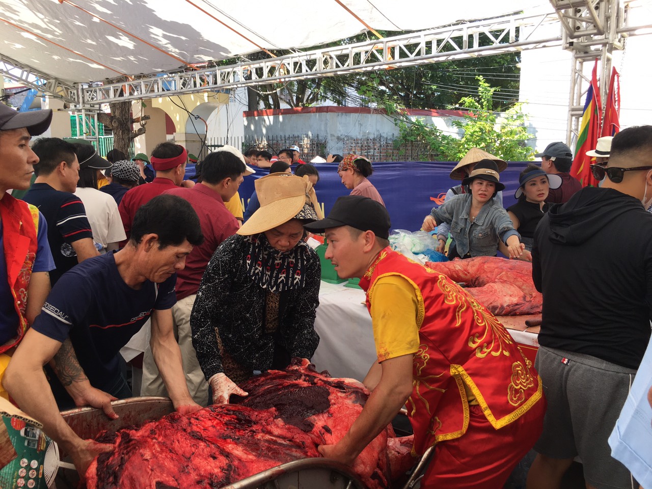 Thị trường - Thịt trâu chọi Đồ Sơn 2023 giá 3,5 triệu/kg, du khách tranh nhau mua