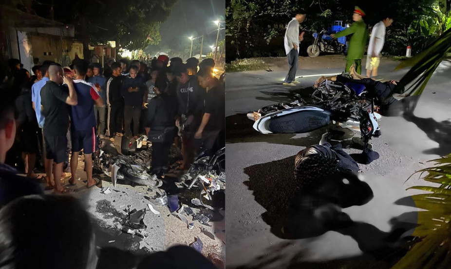Tin trong nước - Hưng Yên: Hai xe máy vỡ nát, ba người nguy kịch sau cú va chạm mạnh