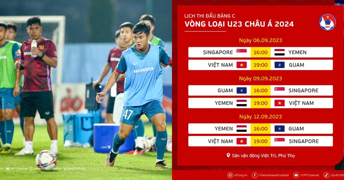 Lịch thi đấu Vòng loại U23 châu Á 2024 của ĐT U23 Việt Nam