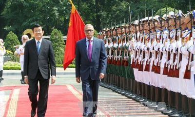 Chủ tịch nước Trương Tấn Sang hội đàm với Tổng thống Bangladesh