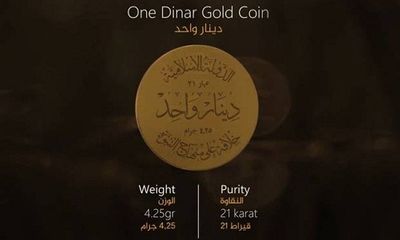 IS khoe mẽ đồng tiền vàng dinar giá trị bằng 139 đô la Mỹ