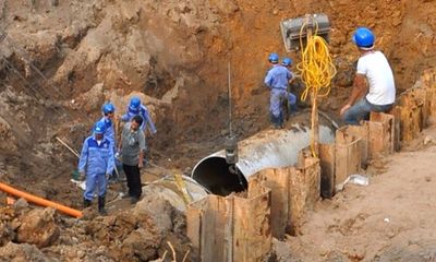 Lần đầu tiên đường ống nước sông Đà vỡ do yếu tố khách quan