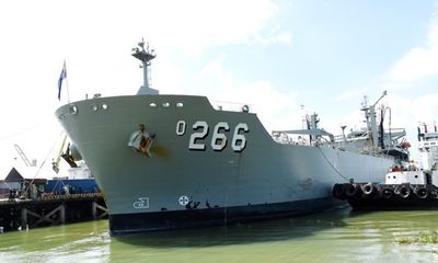 Tàu Hải quân Australia đã cập cảng Tiên Sa, Đà Nẵng