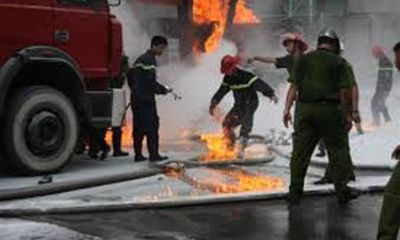 Thêm 1 vụ cháy lớn nữa tại chợ vải Ninh Hiệp