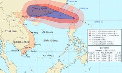 Siêu bão Usagi vào biển Đông trưa hoặc chiều nay