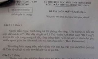 Hải Phòng xác nhận đưa bà Tưng, Ngọc Trinh vào đề thi HSG