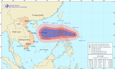 Cơn bão NARI đang tiến vào biển Đông