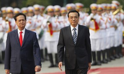 Thủ tướng Chính phủ Nguyễn Tấn Dũng đón tiếp Thủ tướng Trung Quốc