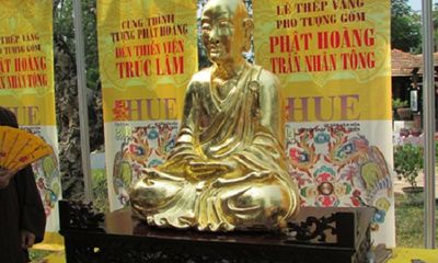Lễ thếp vàng tượng Phật hoàng Trần Nhân Tông 