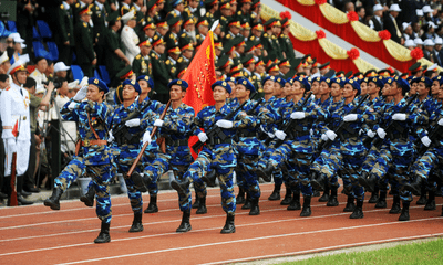Cảnh sát biển thể hiện uy lực tại Điện Biên