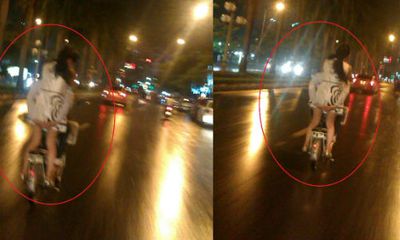 Clip: Nam thanh niên thả tay lái, ôm bạn gái trên đường