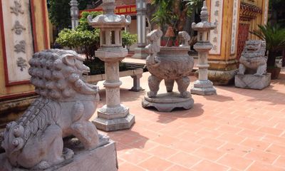 Trụ sở Thành hội Phật giáo Hà Nội có 6 con sư tử đá Trung Quốc