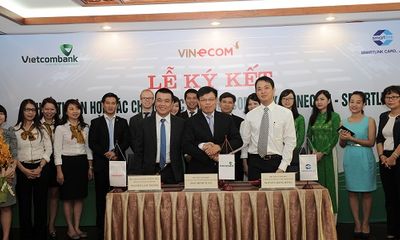 Vietcombank ký thỏa thuận hợp tác với Smartlink và Vinecom