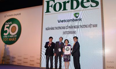 Vietcombank được vinh danh công ty niêm yết tốt nhất Việt Nam