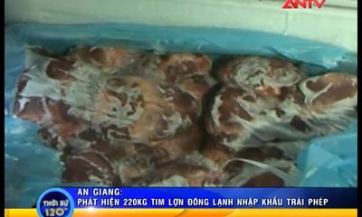 An Giang: Bắt giữ 220kg tim lợn đông lạnh nhập lậu