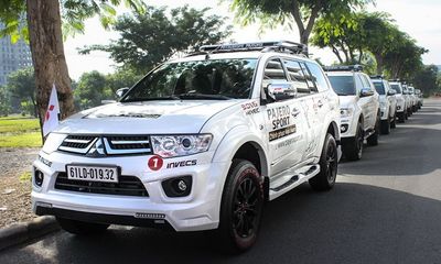 Dàn xe Mitsubishi Pajero Sport xuyên Việt thành công