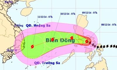 Tin mới nhất: Ngày mai, bão Hagupit sẽ vào biển Đông