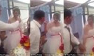 Cô dâu bị chú rể tát ngay trong lễ cưới vì trêu đùa