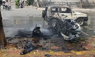 Quảng Ninh: Taxi đang chạy bỗng phát nổ, 2 người tử vong