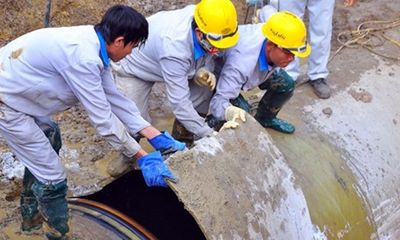 Đường ống nước sạch sông Đà lại gặp sự cố lần thứ 20
